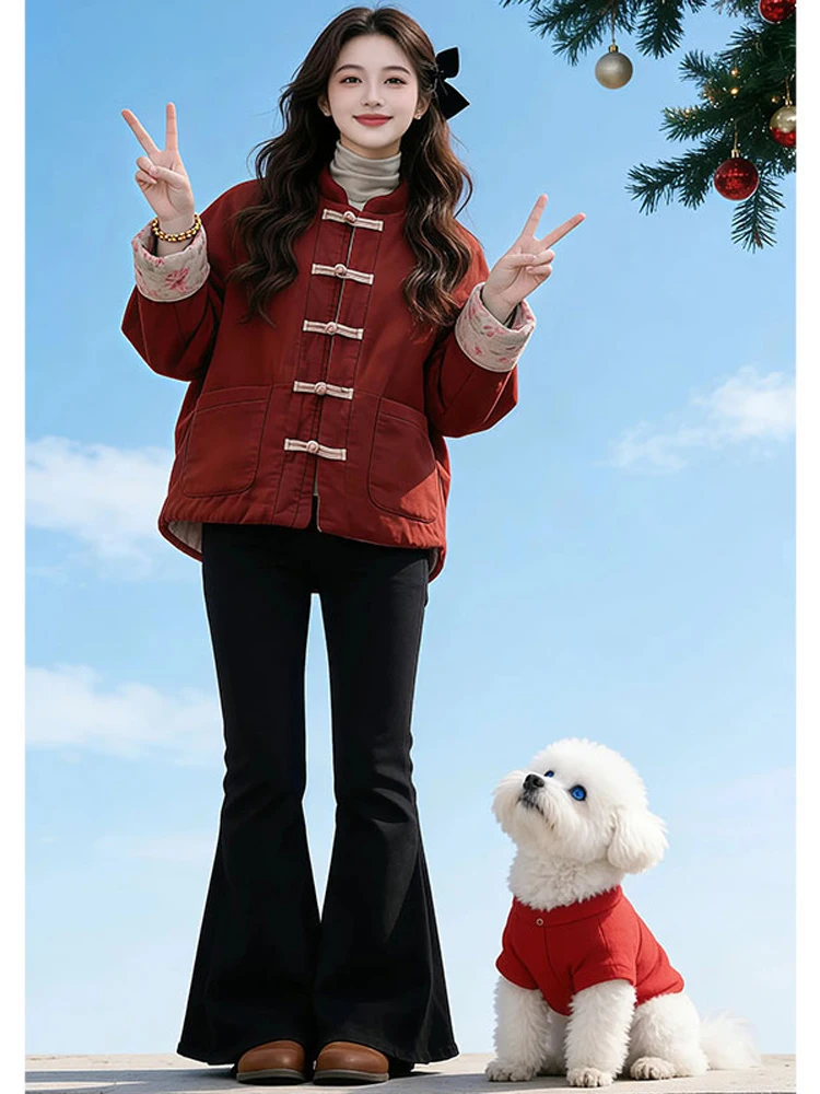 Faionable Retro Double-Sided Wear Slimming Cotton Jaet Women's Autumn Winter New Chinese Design Button Cotton Coat
Faionable Retro Double-Sided Wear Slimming Cotton Jaet Women's Autumn Winter New Chinese Design Button Cotton Coat