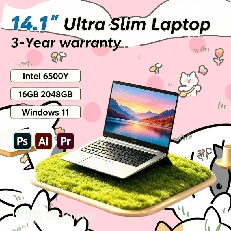 2026 Ephemeral Sleek 14.1 Inch Laptop Intel 6500Y RAM SSD Windows 11 for Office Work and Entertainment Use
2026 Ephemeral Sleek 14.1 Inch Laptop Intel 6500Y RAM SSD Windows 11 for Office Work and Entertainment Use
