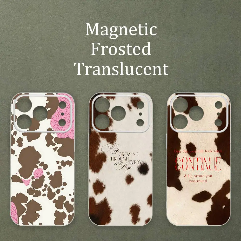 Retro Cow Print Vibe Matte Frosted Semi-transparent Magnetic TPU Case For iPhone 17 11 13 14 15 16 12 Pro Max
Retro Cow Print Vibe Matte Frosted Semi-transparent Magnetic TPU Case For iPhone 17 11 13 14 15 16 12 Pro Max