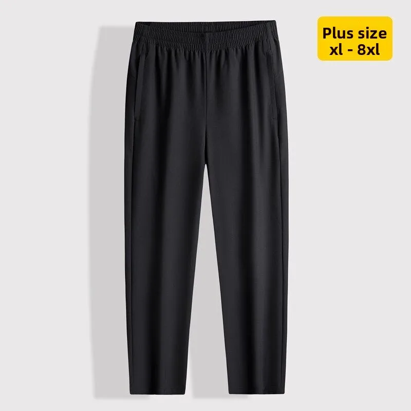 Мужские брюки больших размеров из ледяного шелка: быстросохнущие, комфортные, повседневные, прямого кроя, дышащие, свободные, из смесового полиэстера, для весны и лета
Мужские брюки больших размеров из ледяного шелка: быстросохнущие, комфортные, повседневные, прямого кроя, дышащие, свободные, из смесового полиэстера, для весны и лета