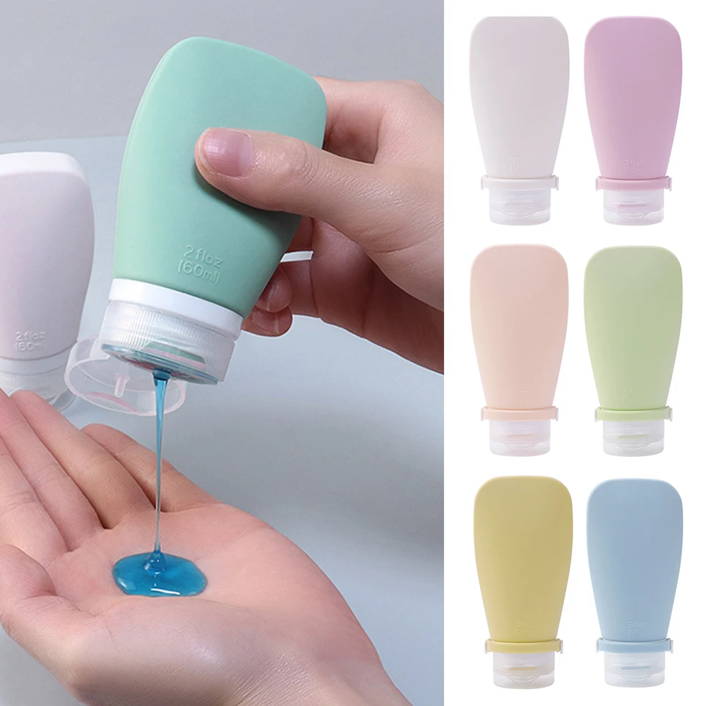 60/90ml Refillable Silicone Travel Bottle Leakproof Refillable Bottle For Shampoo Skin Care Products Portable Travel Supplies
60/90ml Refillable Silicone Travel Bottle Leakproof Refillable Bottle For Shampoo Skin Care Products Portable Travel Supplies