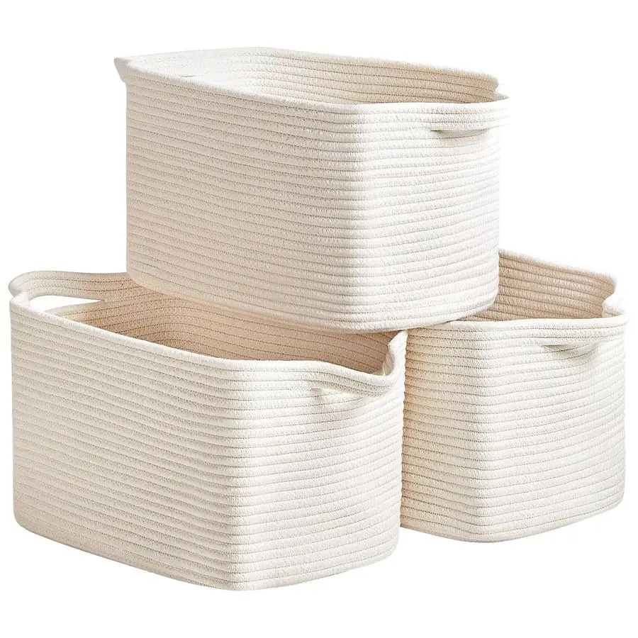 Cotton Rope Storage Basket 15 x10 x9 u2013 Fabric Storage Bins for Organizing Clothes,Toys,Blankets u2013 Durable Woven Storage
Cotton Rope Storage Basket 15 x10 x9 u2013 Fabric Storage Bins for Organizing Clothes,Toys,Blankets u2013 Durable Woven Storage