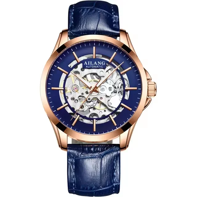 AILANG Skeleton Men's Watch Ring Luxury Automatic Mechanical Watches Luminous waterproof Leather Strap Watch
AILANG Skeleton Men's Watch Ring Luxury Automatic Mechanical Watches Luminous waterproof Leather Strap Watch