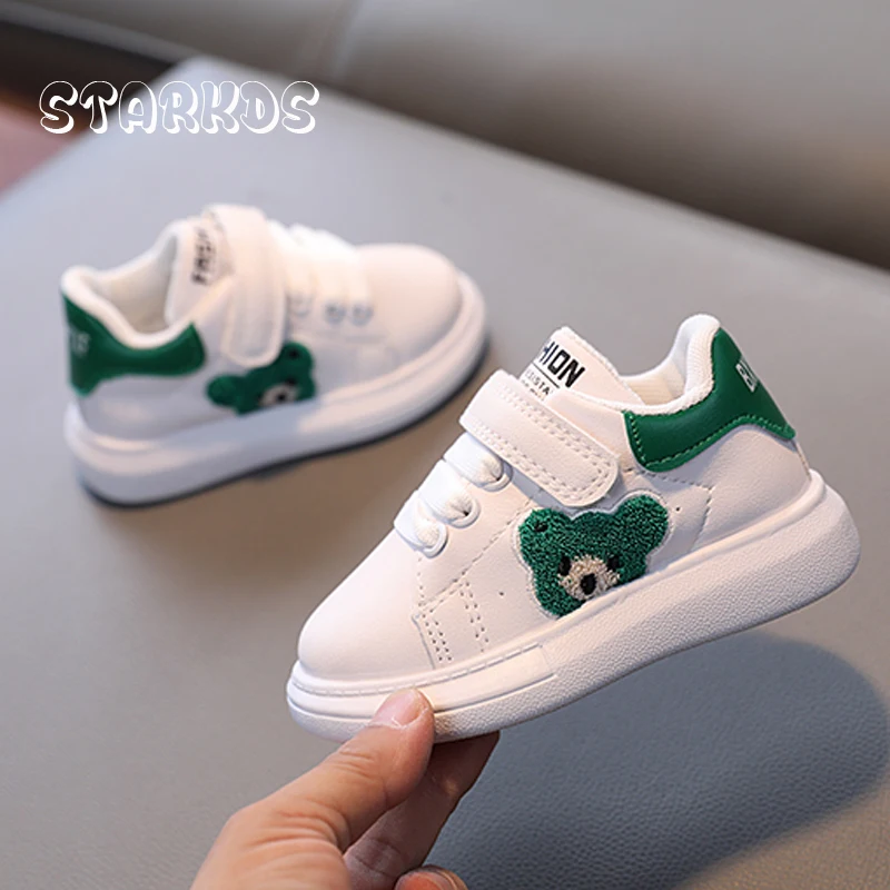 Brand Design Bear Sneakers Kids Leatherette White Tennis Boy Girl Cute Embroidery Thick Sole Sport Shoes Baby Vulcanized Zapatos
Brand Design Bear Sneakers Kids Leatherette White Tennis Boy Girl Cute Embroidery Thick Sole Sport Shoes Baby Vulcanized Zapatos