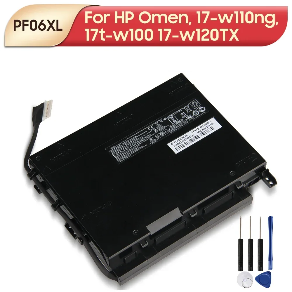 PF06XL HSTNN-DB7M Сменный аккумулятор для HP Omen 17-w110ng 17t-w100 17-w120TX 853294-850 с инструментами
PF06XL HSTNN-DB7M Сменный аккумулятор для HP Omen 17-w110ng 17t-w100 17-w120TX 853294-850 с инструментами