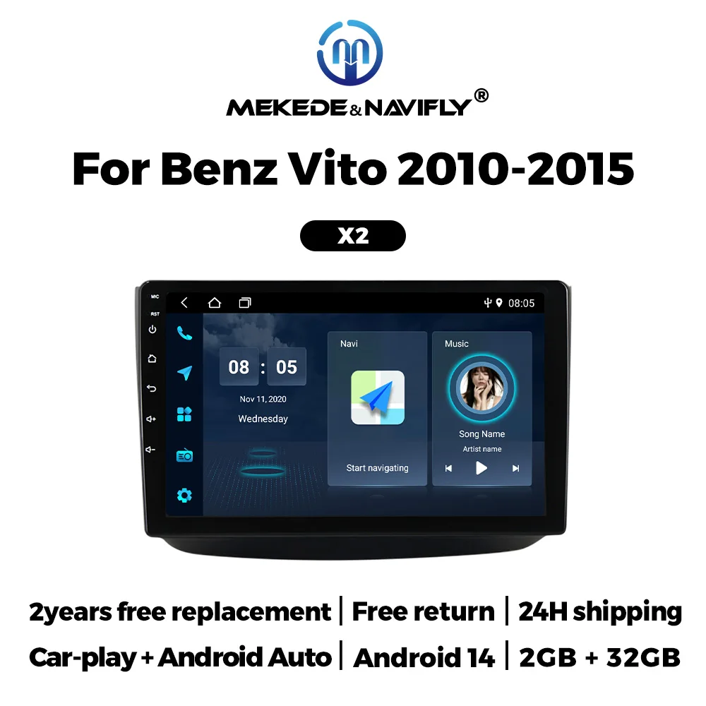 2025 New Autoradio For Mercedes-Benz Vito 2 W639 Viano 2 W639 2003 - 2015 Android 14 Car Radio GPS Navigation Carplay Multimedia
2025 New Autoradio For Mercedes-Benz Vito 2 W639 Viano 2 W639 2003 - 2015 Android 14 Car Radio GPS Navigation Carplay Multimedia