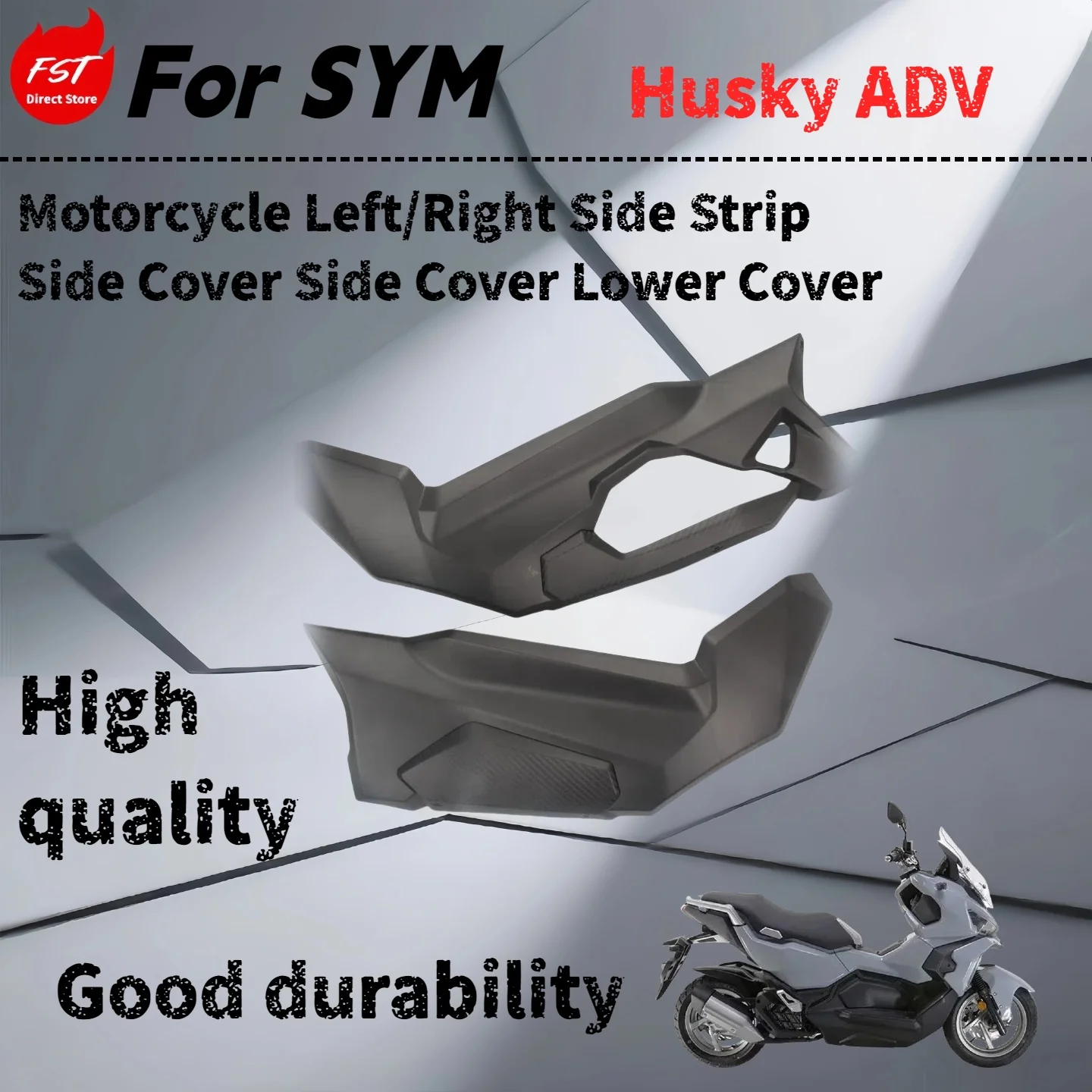 For SYM Husky ADV Husky left/right side strips, side covers, lower covers
For SYM Husky ADV Husky left/right side strips, side covers, lower covers