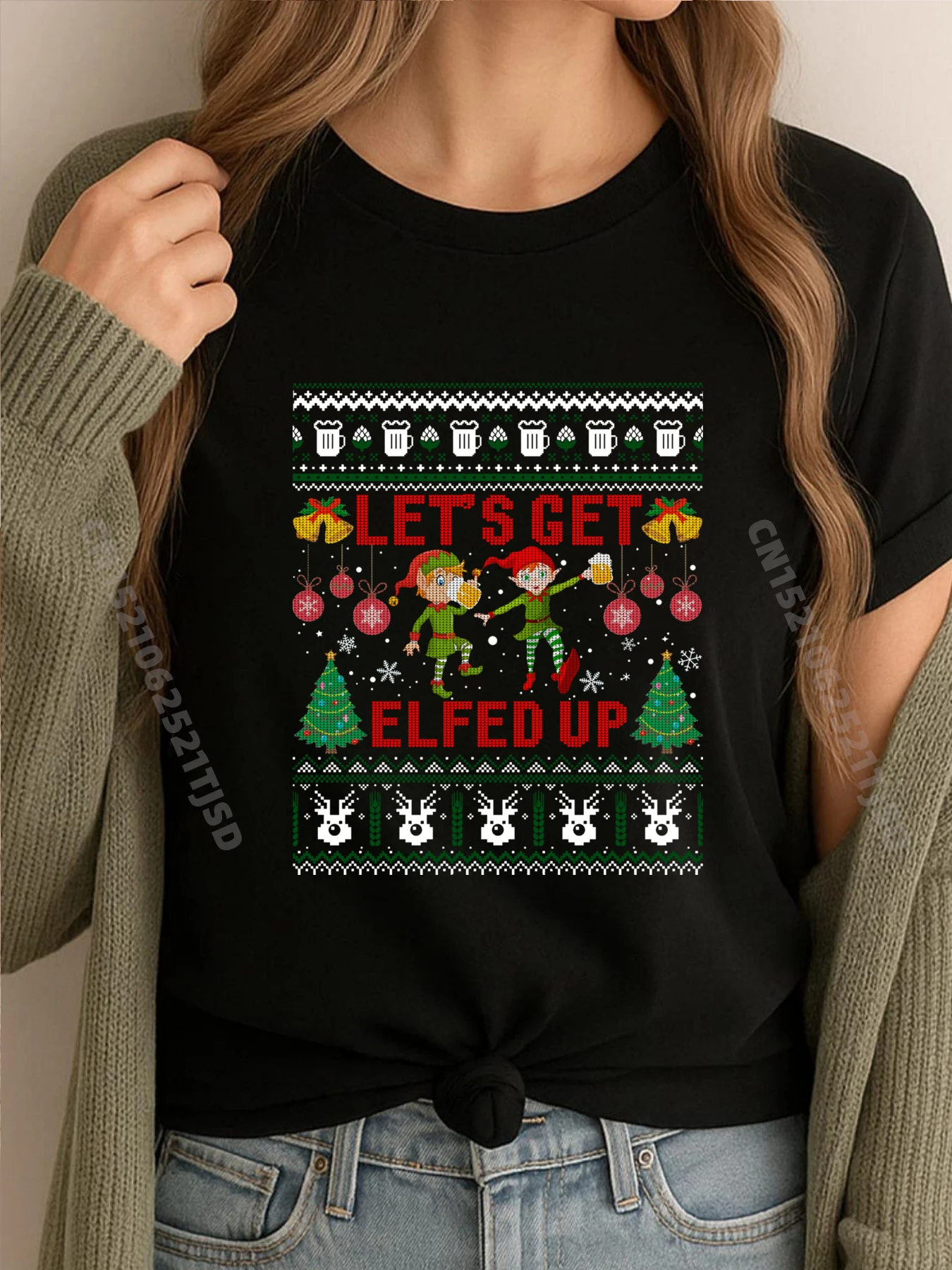 Мужские рубашки Let Get Elfed Up Ugly в рождественском стиле, креативные футболки с рисунком для женщин 
Мужские рубашки Let Get Elfed Up Ugly в рождественском стиле, креативные футболки с рисунком для женщин