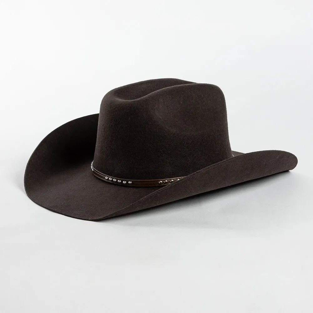 100% Wool Wool Cowboy Hat Concave Shape Wide Brim Western Cowboy Hat Studded Leather Band Curling Brim Unisex Cowboy Hat
100% Wool Wool Cowboy Hat Concave Shape Wide Brim Western Cowboy Hat Studded Leather Band Curling Brim Unisex Cowboy Hat