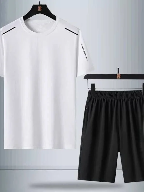 Casual Sportswear Set for Men Summer Running Short Sleeve Shorts Two-Piece Teenager Cool Handsome Outfit Youth Active Wear
Casual Sportswear Set for Men Summer Running Short Sleeve Shorts Two-Piece Teenager Cool Handsome Outfit Youth Active Wear