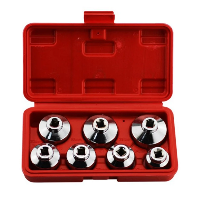 7-Piece Machine Filter Sleeve Oil Filter Wrench Set Cover Type, Suitable For Mercedes / BMW / Toyota
7-Piece Machine Filter Sleeve Oil Filter Wrench Set Cover Type, Suitable For Mercedes / BMW / Toyota