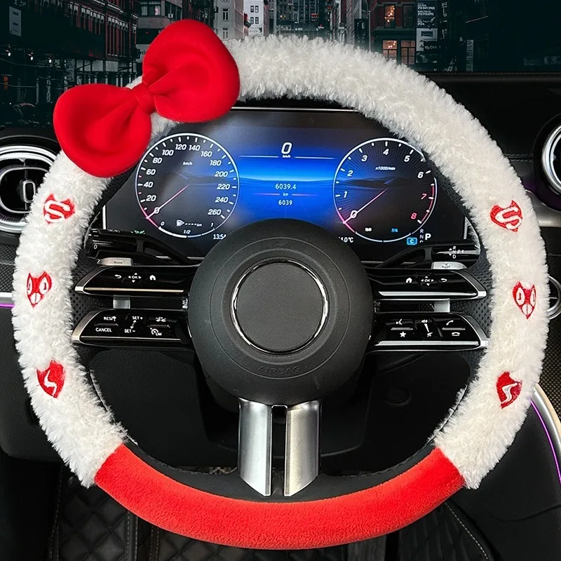 Fluffy Plush Car Steering Wheel Cover Winter Edition Bow Design Warm Fabric Exquisite Embroidery Non-Slip Rubber Grip
Fluffy Plush Car Steering Wheel Cover Winter Edition Bow Design Warm Fabric Exquisite Embroidery Non-Slip Rubber Grip