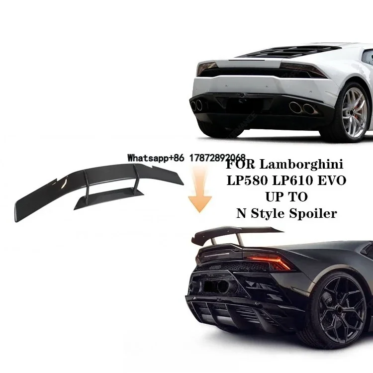 Hot Sale Carbon Fiber Spoiler N Style for LP610 EVO Rear Wing Spoiler EVO Spoiler
Hot Sale Carbon Fiber Spoiler N Style for LP610 EVO Rear Wing Spoiler EVO Spoiler