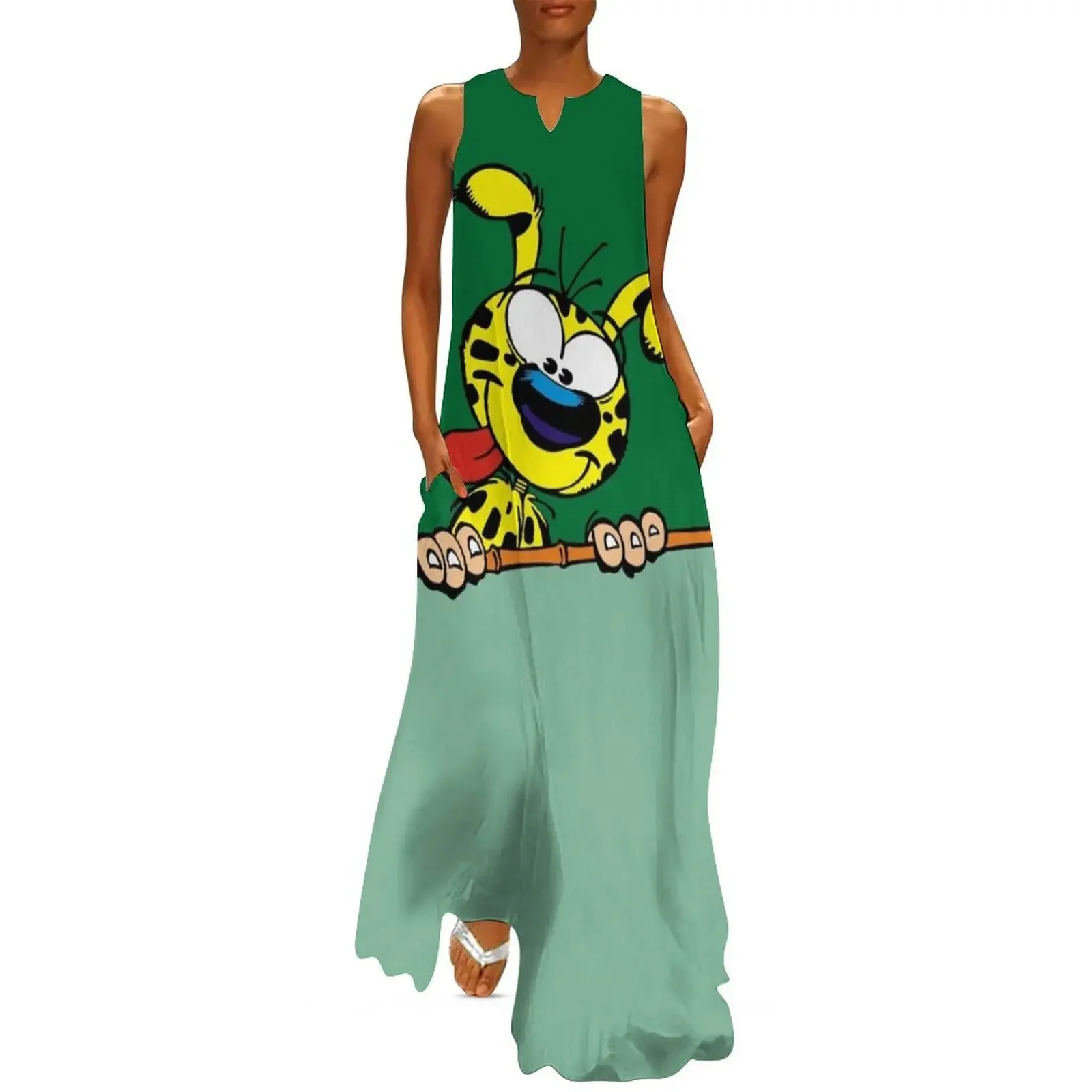 Marsupilami with stick / Green Long Dress Clothing female women evening dress dress women summer
Marsupilami with stick / Green Long Dress Clothing female women evening dress dress women summer