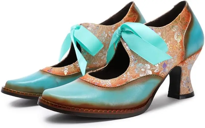 Leather Shoes,Womens Colorful Pumps Vintage Mary Jane Shoes Mid Kitten Heel Shoes Ankle Strap Wedding Dress Evening Party Shoes
Leather Shoes,Womens Colorful Pumps Vintage Mary Jane Shoes Mid Kitten Heel Shoes Ankle Strap Wedding Dress Evening Party Shoes