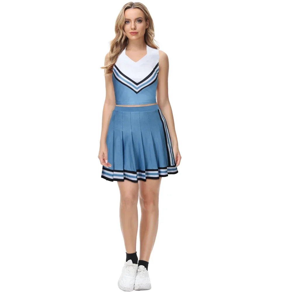 Olivia Cheerleader Uniform Princess Top Skirt Blue White Cheerleading Outfits Halloween Party Costume for High School Girls
Olivia Cheerleader Uniform Princess Top Skirt Blue White Cheerleading Outfits Halloween Party Costume for High School Girls