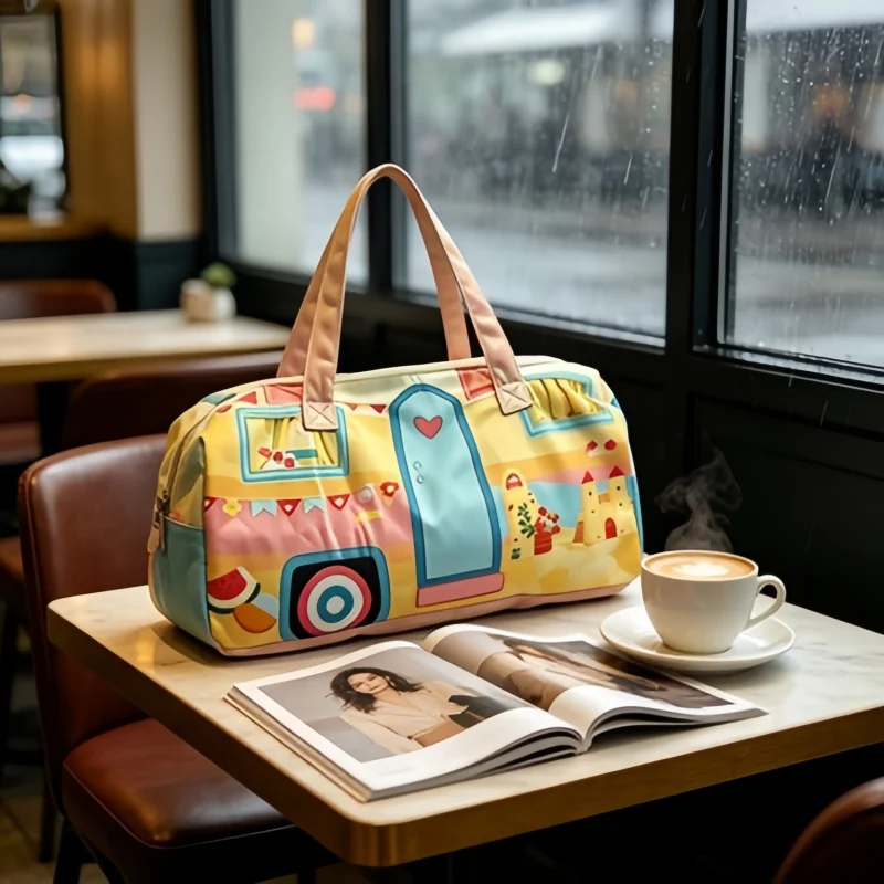 Happy Camper Travel Bag for Women, 2Pcs Set Large Capacity Weekender Bag with Cosmetic Pouch, Cute RV Print Duffle for Beach
Happy Camper Travel Bag for Women, 2Pcs Set Large Capacity Weekender Bag with Cosmetic Pouch, Cute RV Print Duffle for Beach