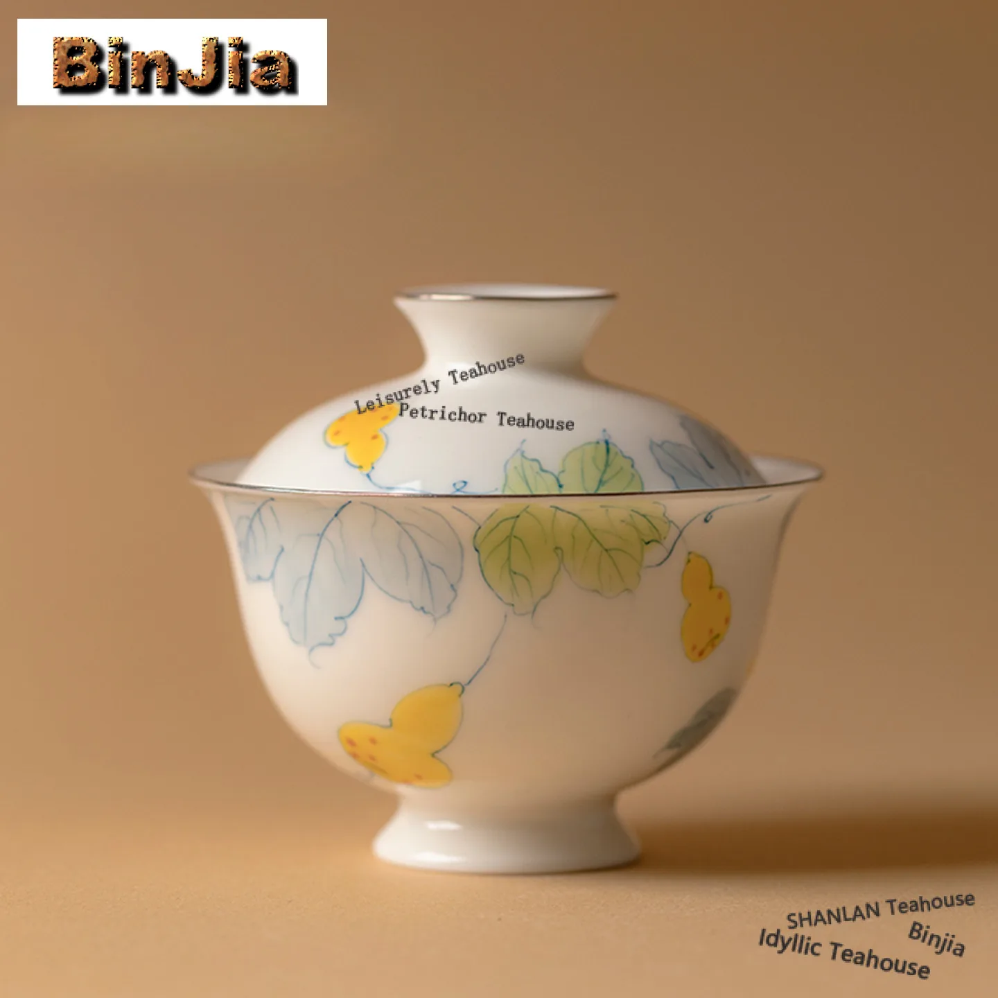 125ml Hand-painted Gourd Drawing White Gold Gaiwan Zen Tea Tureen Tea Bowl with Lid Kit Tea Maker Cover Bowl Teaset Ornaments
125ml Hand-painted Gourd Drawing White Gold Gaiwan Zen Tea Tureen Tea Bowl with Lid Kit Tea Maker Cover Bowl Teaset Ornaments