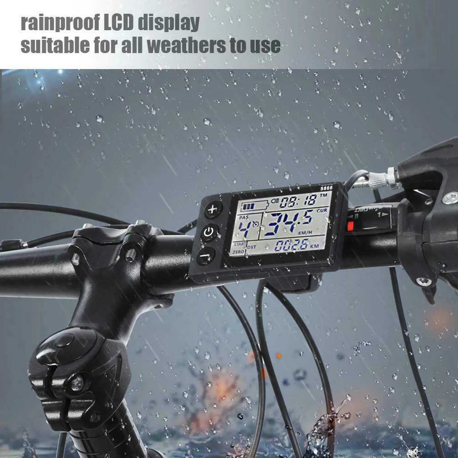 Bike Computer, Bike Odometer and Speedometer Electric Bicycle LCD Display Meter Cycling Computer for Outdoor Bikers
Bike Computer, Bike Odometer and Speedometer Electric Bicycle LCD Display Meter Cycling Computer for Outdoor Bikers