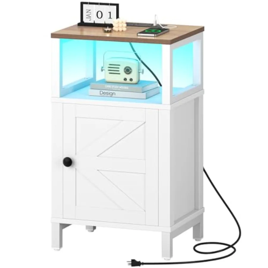 Farmhouse NightStand with Charging Station Wood Night Stand End Table with USB Ports, LED Bed Side Table with Storage Cabinet B
Farmhouse NightStand with Charging Station Wood Night Stand End Table with USB Ports, LED Bed Side Table with Storage Cabinet B