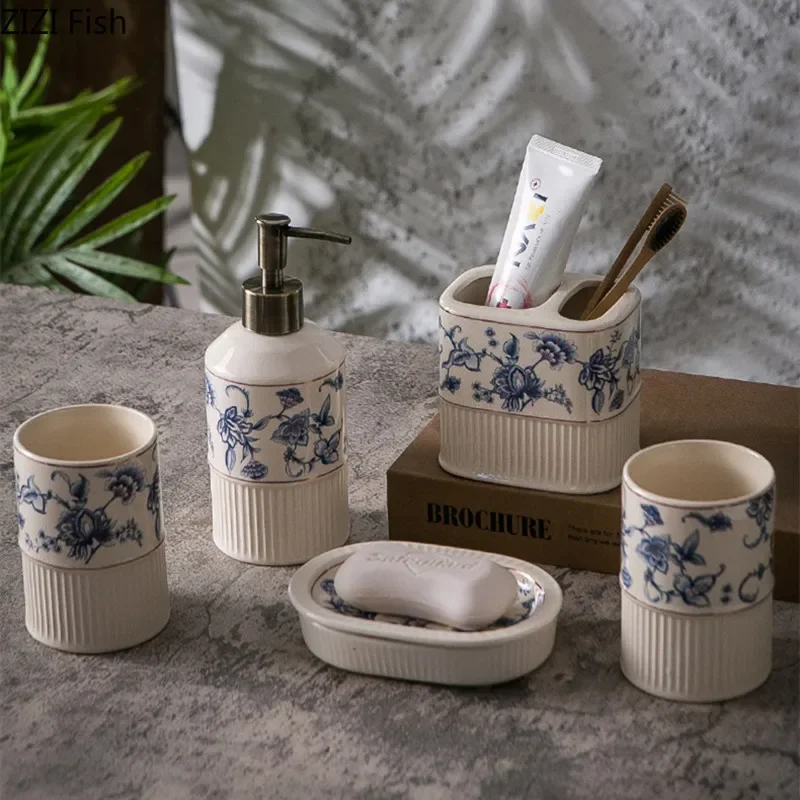Chinese Style Simple Ceramic Wash Kit Creative Hotel Hand Soap Bottle Soap Dispenser Soap Dish Set Home Bathroom Accessories
Chinese Style Simple Ceramic Wash Kit Creative Hotel Hand Soap Bottle Soap Dispenser Soap Dish Set Home Bathroom Accessories