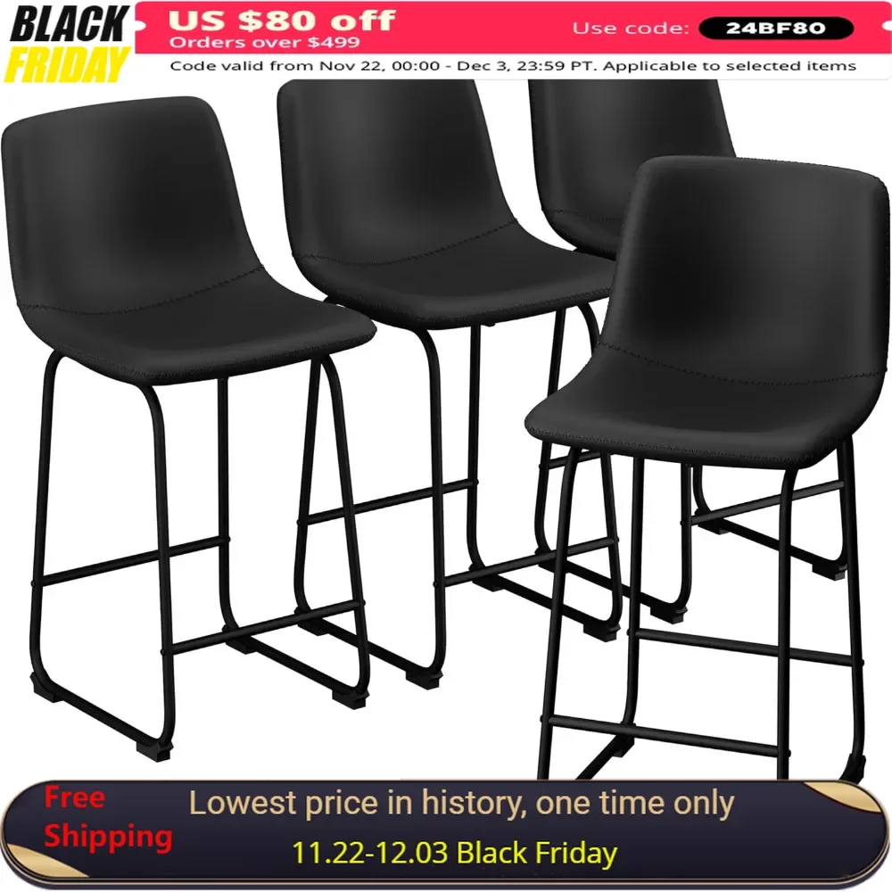 26 Inch Bar Stools Set of 4, Height Bar Stools with Back, Faux Leather Stools, Armless Dining Chairs, Bar Stools
26 Inch Bar Stools Set of 4, Height Bar Stools with Back, Faux Leather Stools, Armless Dining Chairs, Bar Stools