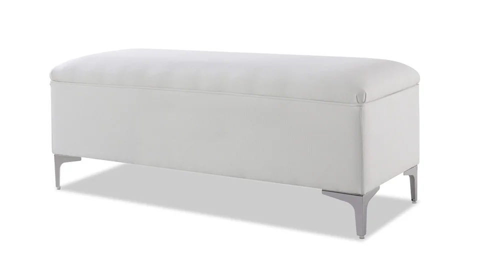 49 inch modern storage bench, bright white
49 inch modern storage bench, bright white
