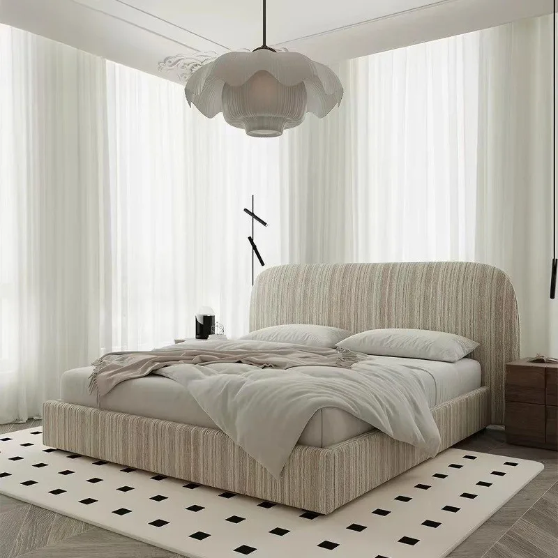French Soft Bag Fabric Bed, Modern and Simple Master Bedroom, Nordic Retro Snow and Wind Neil Double Bed Bedroom Furniture
French Soft Bag Fabric Bed, Modern and Simple Master Bedroom, Nordic Retro Snow and Wind Neil Double Bed Bedroom Furniture