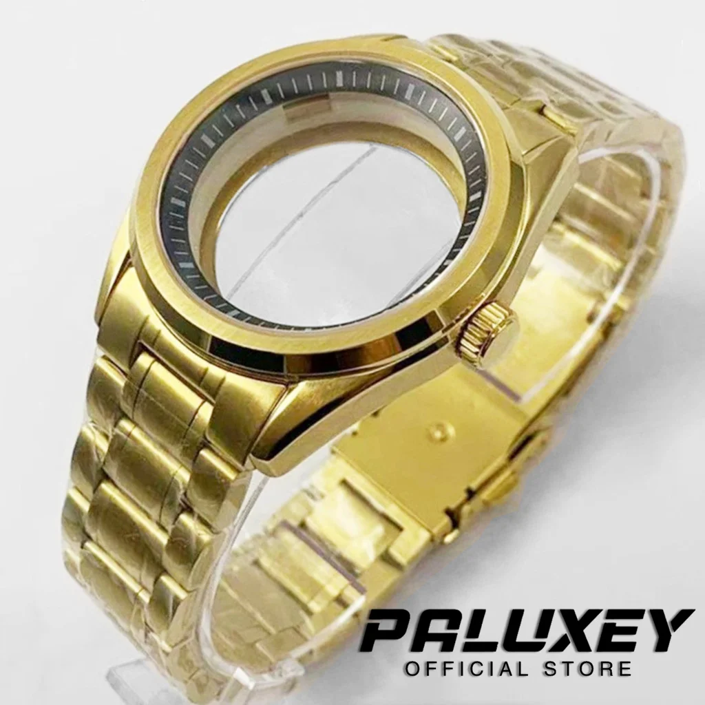 Gold NH35 GS 40mm Sapphire Glass Stainless Steel Gold Bracelet With Chapter Ring Watch Case for NH35 NH36 NH34 NH38 Movement
Gold NH35 GS 40mm Sapphire Glass Stainless Steel Gold Bracelet With Chapter Ring Watch Case for NH35 NH36 NH34 NH38 Movement