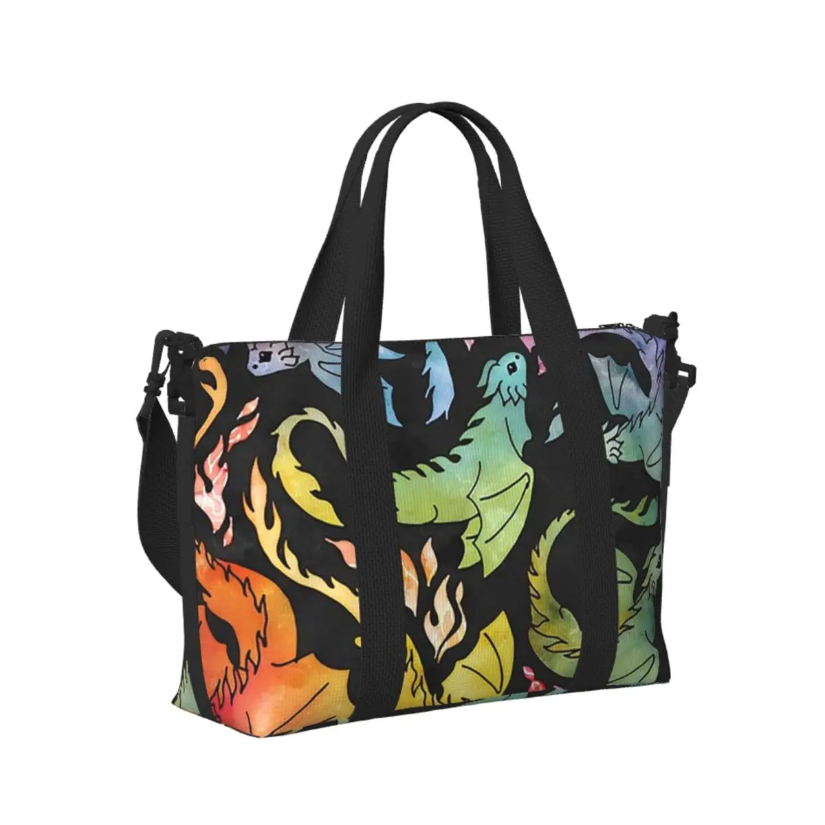 Custom Dragon Fire Dark Rainb Beach Travel Bag Large Capacity Tote Bags for Gym Sport Women Shopping Duffle Shoulder Bag
Custom Dragon Fire Dark Rainb Beach Travel Bag Large Capacity Tote Bags for Gym Sport Women Shopping Duffle Shoulder Bag