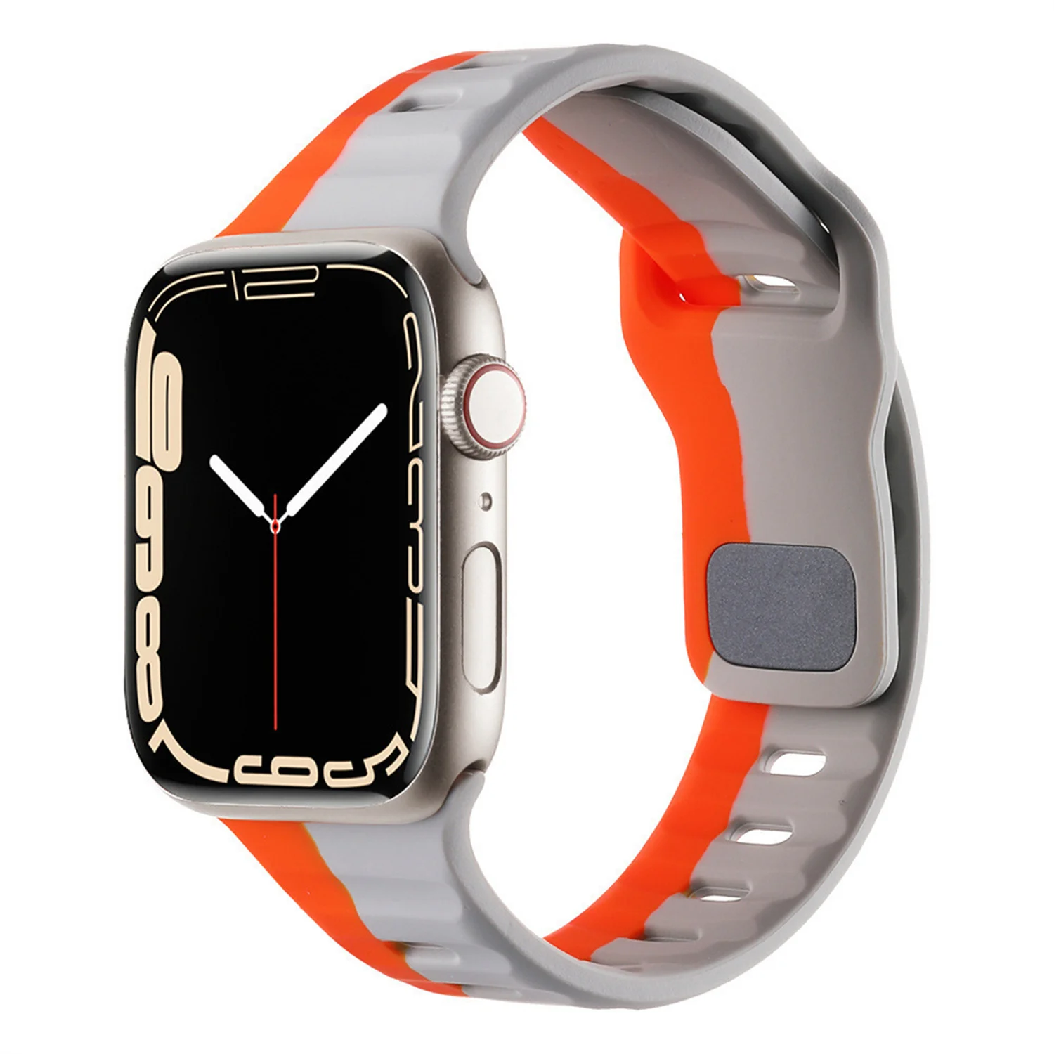 Suitable for Apple Watch 5678910 generation square buckle striped silicone strap 42mm 46mm breathable sports wristband
Suitable for Apple Watch 5678910 generation square buckle striped silicone strap 42mm 46mm breathable sports wristband