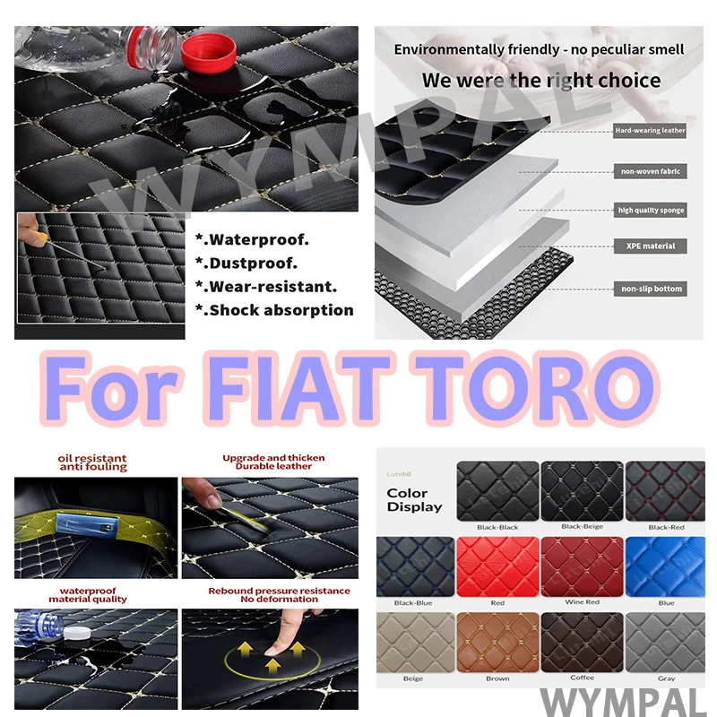 Роскошный индивидуальный автомобильный коврик для FIAT TORO 2018 2019 2020 2021 2022, защита интерьера вашего автомобиля из искусственной кожи 
Роскошный индивидуальный автомобильный коврик для FIAT TORO 2018 2019 2020 2021 2022, защита интерьера вашего автомобиля из искусственной кожи