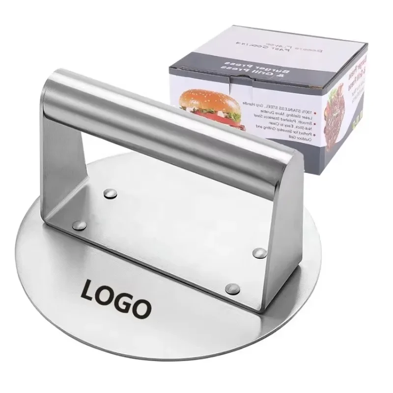 Professional Griddle Grill Press 6.2 inch Round Burger Smasher Non-Stick Stainless Steel Burger Press
Professional Griddle Grill Press 6.2 inch Round Burger Smasher Non-Stick Stainless Steel Burger Press