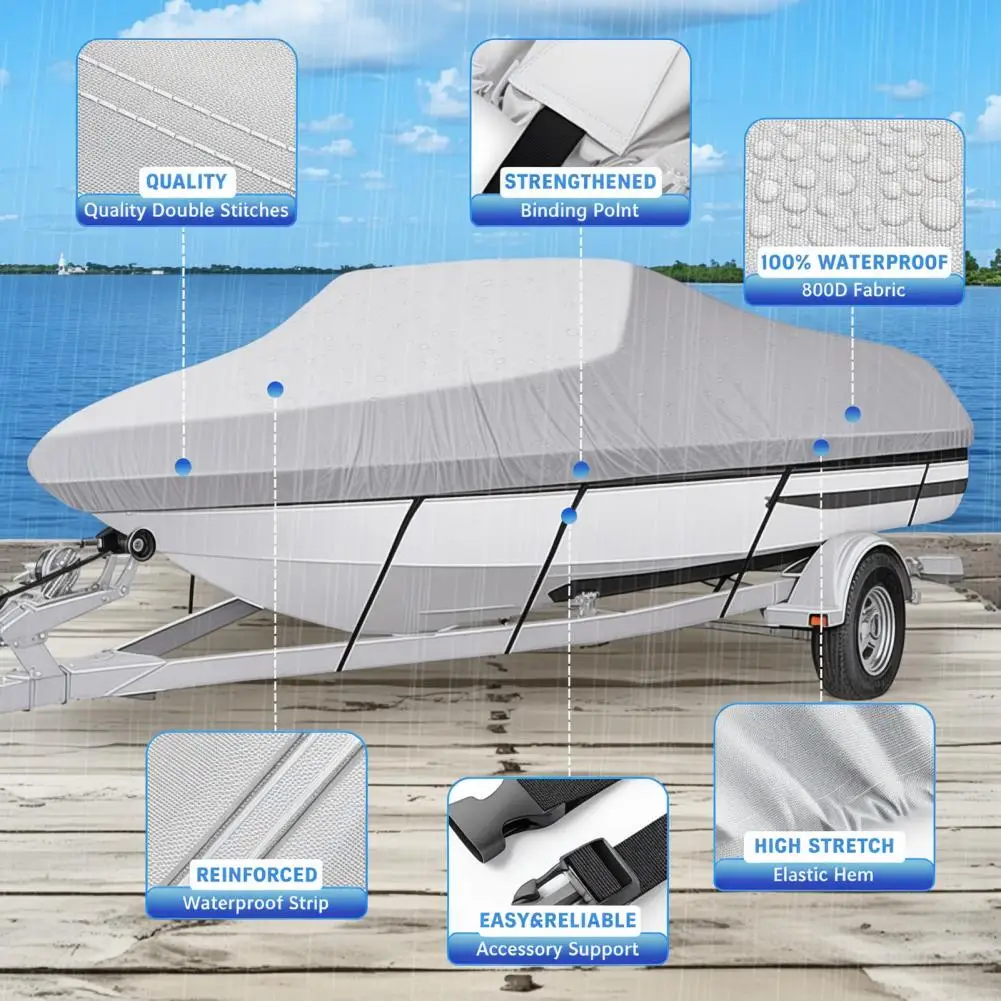 Durable Waterproof 210D Oxford Trailerable Motorboat Boat Cover Fade Resistant UV Protection Pontoon Boat Cover
Durable Waterproof 210D Oxford Trailerable Motorboat Boat Cover Fade Resistant UV Protection Pontoon Boat Cover 