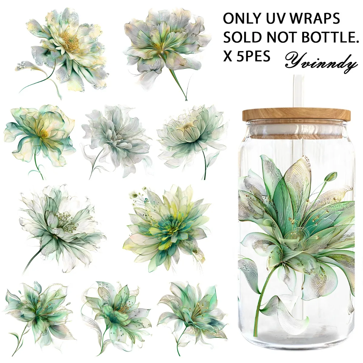 5PCS/Set Of 16OZ UV DTF DIY Transfer Paper - Spring Day Watercolor Flowers UV DTF Waterproof Film (Excluding Water Cup)
5PCS/Set Of 16OZ UV DTF DIY Transfer Paper - Spring Day Watercolor Flowers UV DTF Waterproof Film (Excluding Water Cup)
