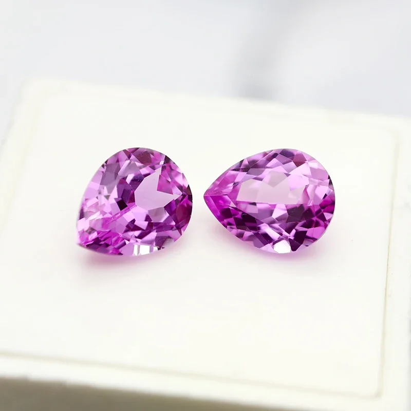 Pink Sapphire Pear Cut 5A Cutting Corundum Gemstone Stones Loose Gemstones for Making Jewelry DIY
Pink Sapphire Pear Cut 5A Cutting Corundum Gemstone Stones Loose Gemstones for Making Jewelry DIY