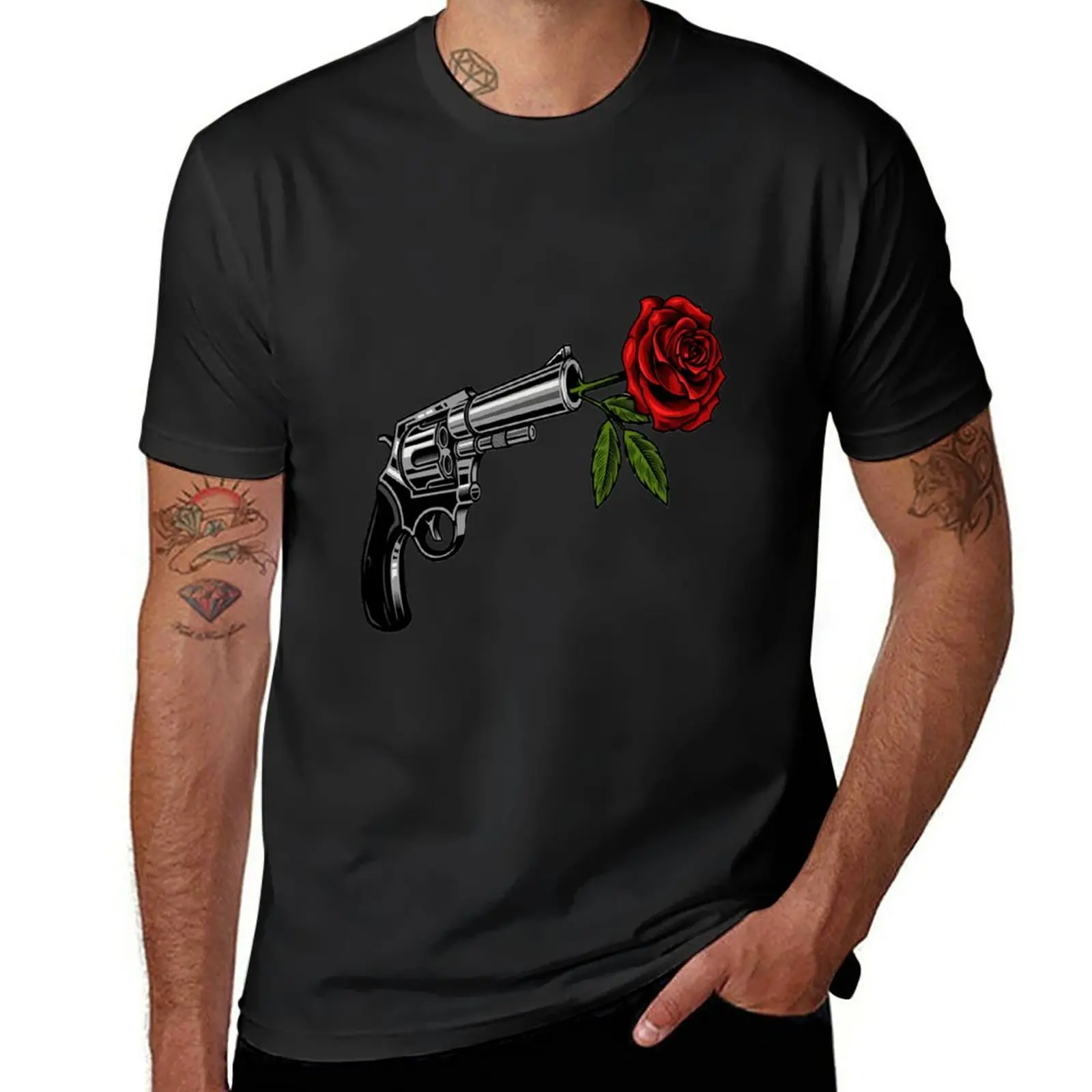 New Gun with rose T-Shirt oversized t shirt cute tops graphic t shirt mens graphic t-shirts funny
New Gun with rose T-Shirt oversized t shirt cute tops graphic t shirt mens graphic t-shirts funny