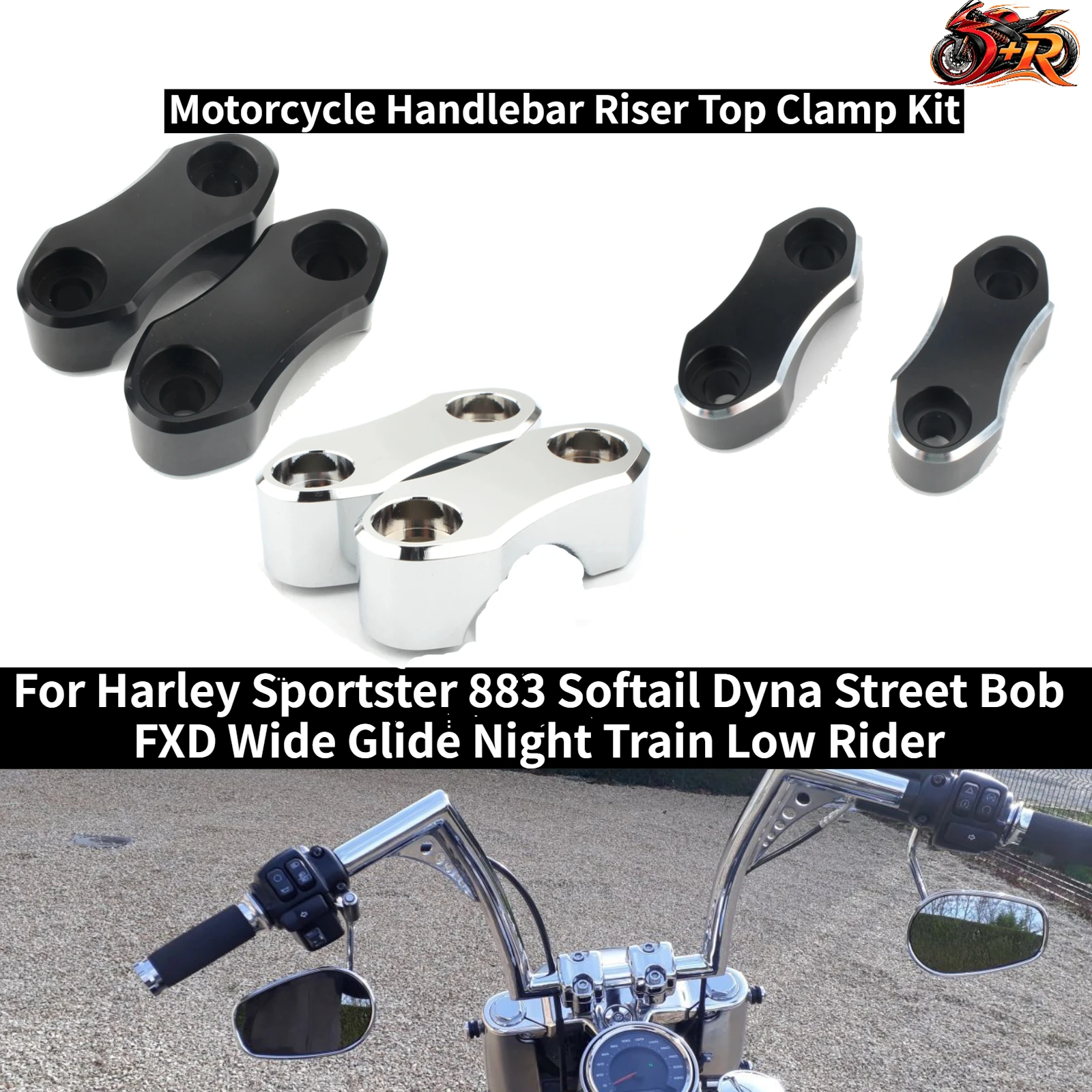 For Harley Sportster 883 Softail Dyna Street Bob FXD Wide Glide Night Train Low Rider Motorcycle Handlebar Riser Top Clamp Kit
For Harley Sportster 883 Softail Dyna Street Bob FXD Wide Glide Night Train Low Rider Motorcycle Handlebar Riser Top Clamp Kit