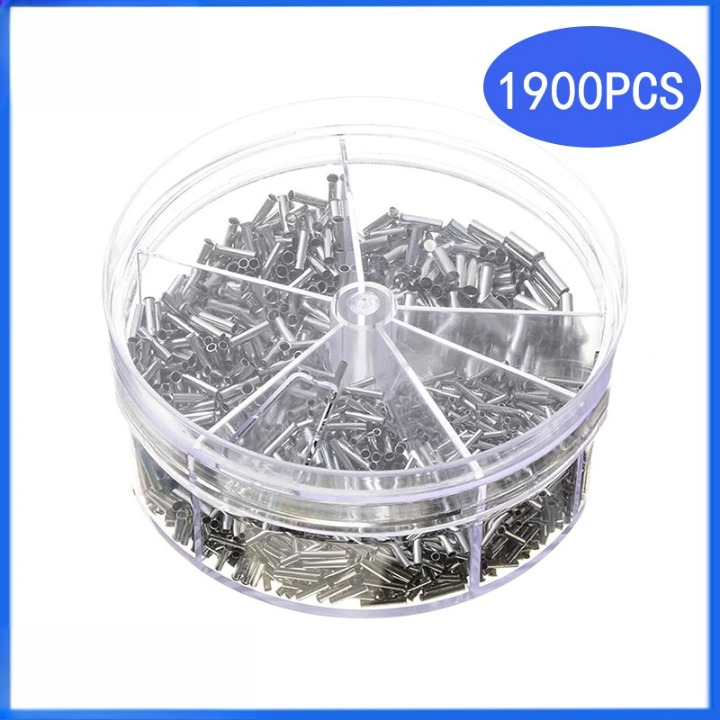1900Pcs/Box Cold Press Wire Terminals, European Bare Tubular Terminals
1900Pcs/Box Cold Press Wire Terminals, European Bare Tubular Terminals