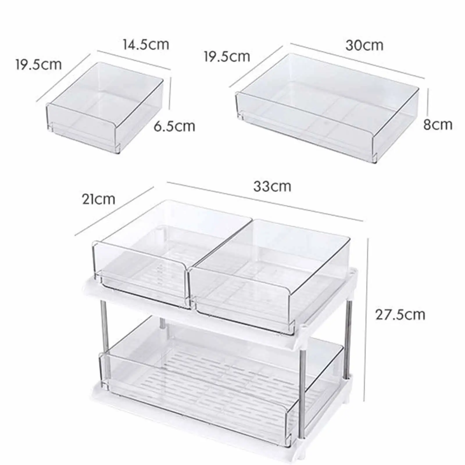 Desk Organizer with Drawer Cosmetic Storage Organizer for Bathroom Cabinet
Desk Organizer with Drawer Cosmetic Storage Organizer for Bathroom Cabinet