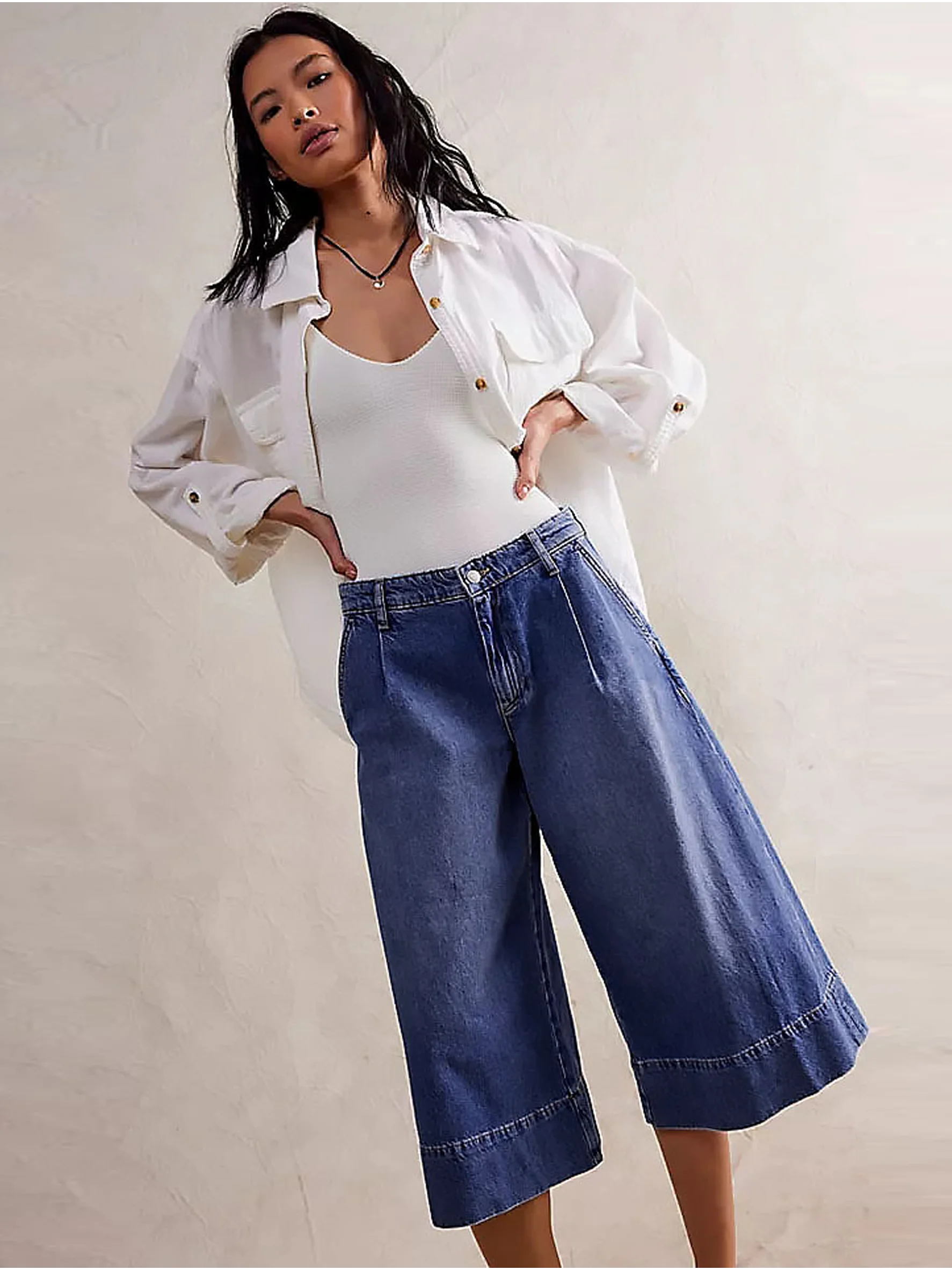 CHICATWILL Europe American Casual Women Jeans Denim Blue Midi Wide Leg Pants Girls Baggy Straight Trousers Summer New Female
CHICATWILL Europe American Casual Women Jeans Denim Blue Midi Wide Leg Pants Girls Baggy Straight Trousers Summer New Female