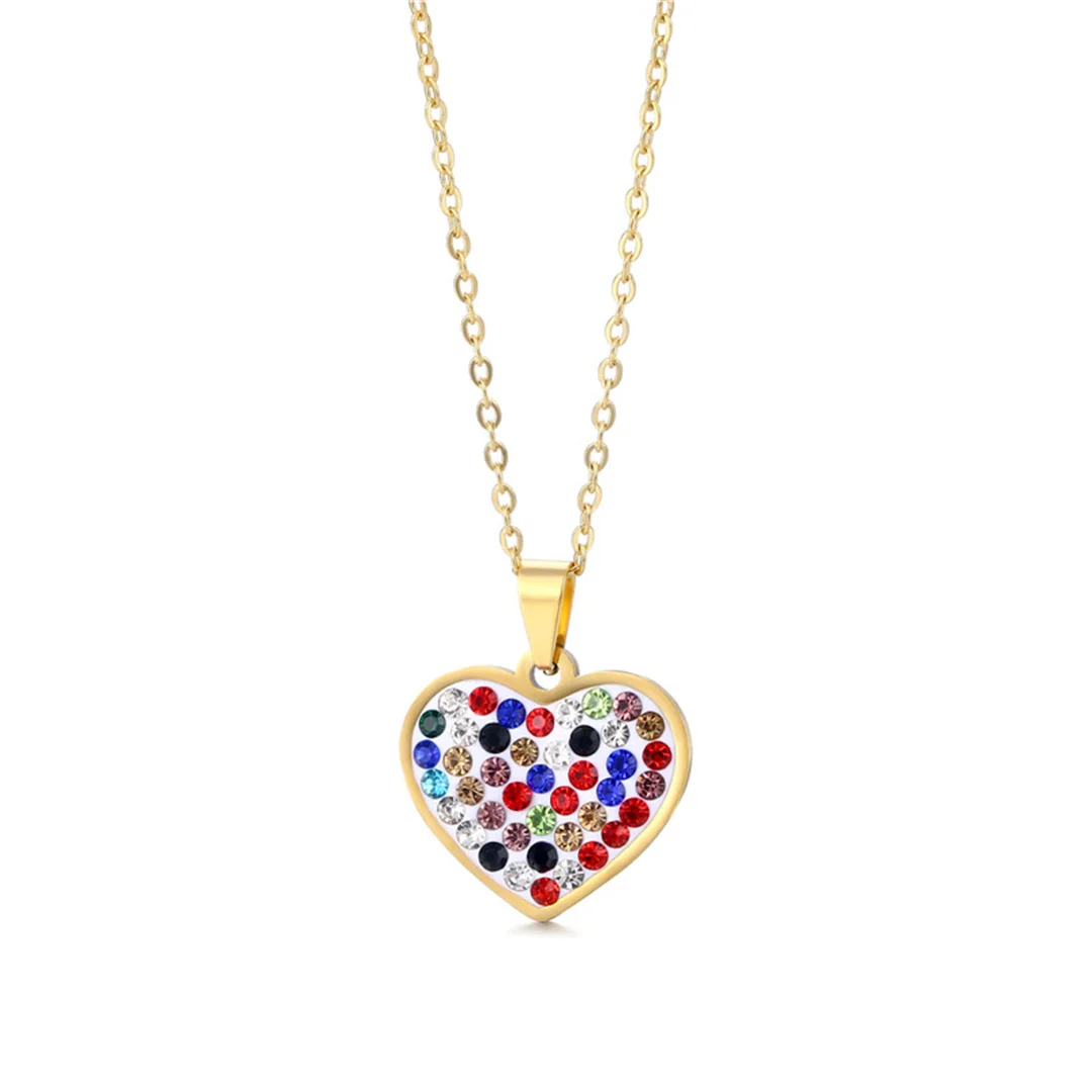 Trendy Small Tiny Multicolor Zirconia Love Heart Pendant Female Gold Color Stainless Steel Lover Necklace for Woman Jewelry Gift
Trendy Small Tiny Multicolor Zirconia Love Heart Pendant Female Gold Color Stainless Steel Lover Necklace for Woman Jewelry Gift
