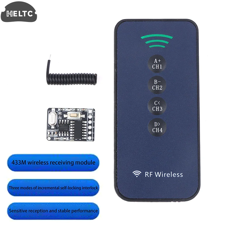 DC3-5V 433Mhz Wireless Remote Controller Transmitter RF Learning Code Decoding Receiver Module 4CH RX480E Electronic Kit
DC3-5V 433Mhz Wireless Remote Controller Transmitter RF Learning Code Decoding Receiver Module 4CH RX480E Electronic Kit
