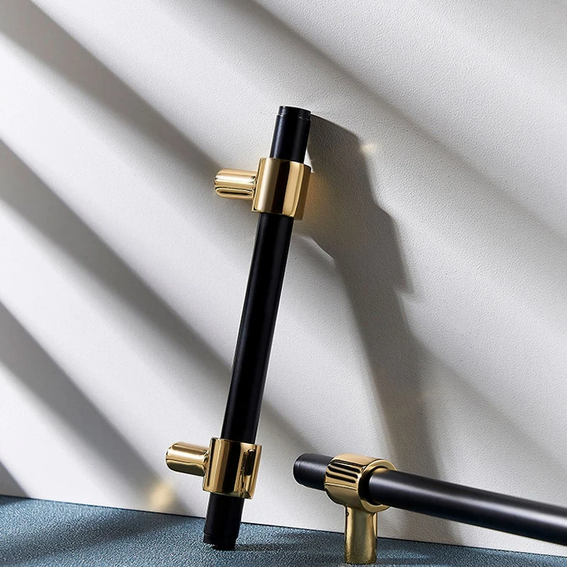 Solid Brass Long Handles T bar Knobs for Furniture Black Gold Wardrobe Pulls Kitchen Cupboard Handle Door Knob Cabinet Hardware
Solid Brass Long Handles T bar Knobs for Furniture Black Gold Wardrobe Pulls Kitchen Cupboard Handle Door Knob Cabinet Hardware