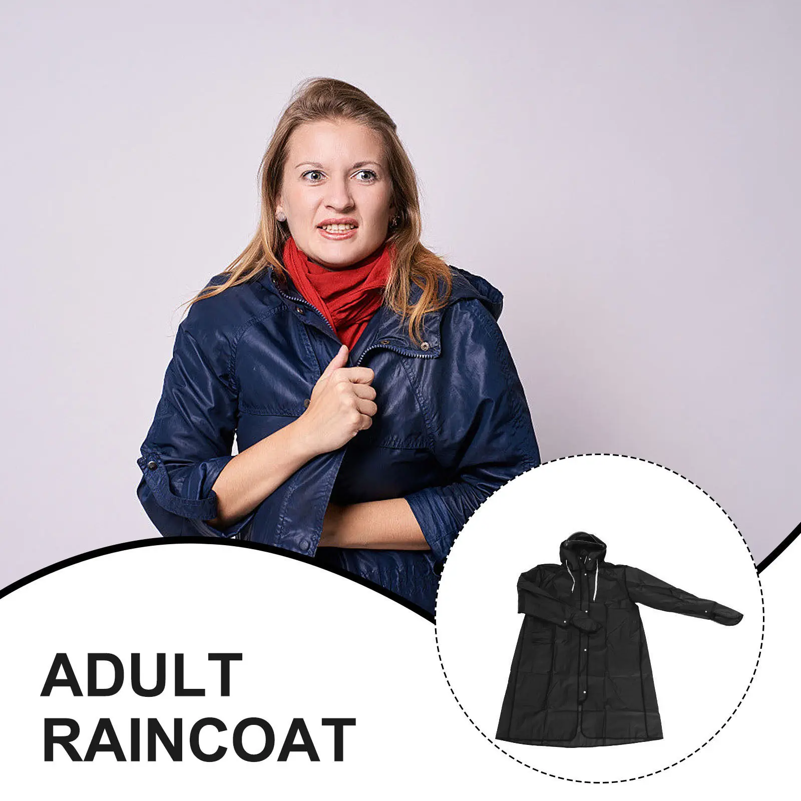 Reusable Adult Raincoat with Hood Elastic Sleeves Lightweight Waterproof Portable Foldable Rain Poncho for Hiking Camping Travel
Reusable Adult Raincoat with Hood Elastic Sleeves Lightweight Waterproof Portable Foldable Rain Poncho for Hiking Camping Travel