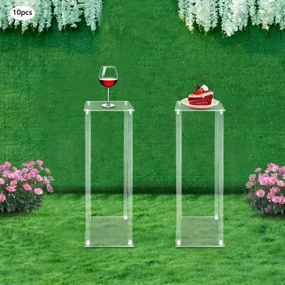 10Pcs Acrylic Clear Rectangular Flower Display Stand for Wedding Decorations
10Pcs Acrylic Clear Rectangular Flower Display Stand for Wedding Decorations
