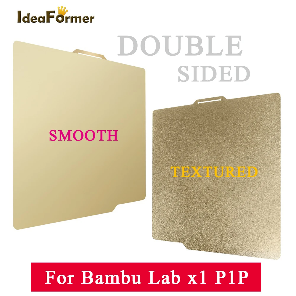For Bambu Lab x1 P1P Build Plate 257x257mm Pei Peo Pet Double Sided Textured/Smooth Flexible Magnetic Spring Steel Sheet HeatBed
For Bambu Lab x1 P1P Build Plate 257x257mm Pei Peo Pet Double Sided Textured/Smooth Flexible Magnetic Spring Steel Sheet HeatBed