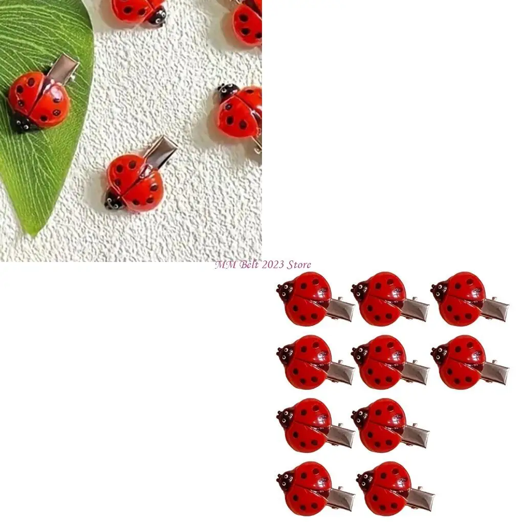 49ME 10Pcs Adorable Ladybird Hair Clip for Girls Teens Secure Grip Hair Accessories
49ME 10Pcs Adorable Ladybird Hair Clip for Girls Teens Secure Grip Hair Accessories