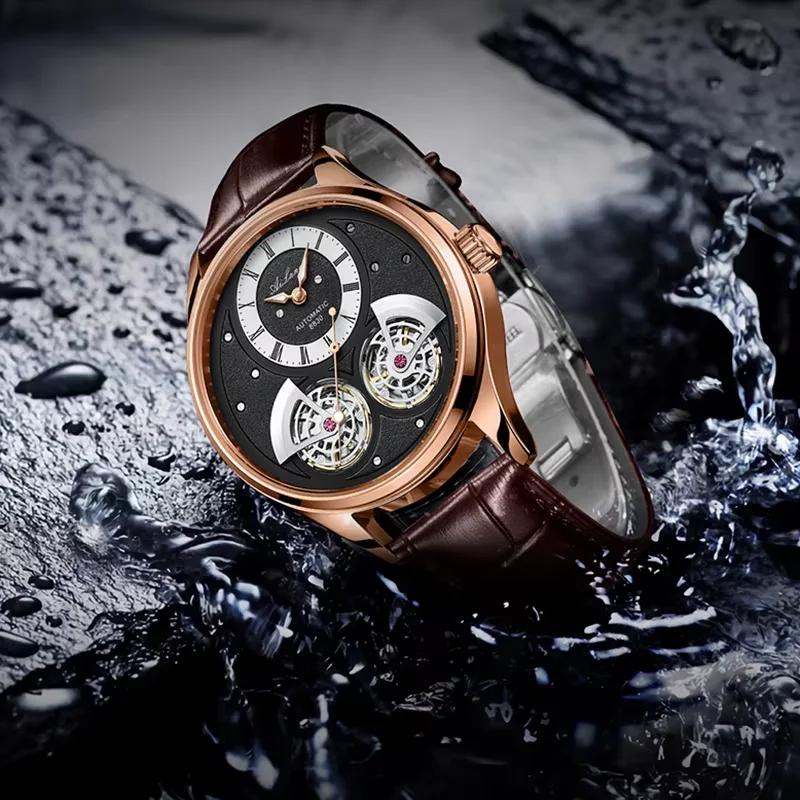AILANG Double Tourbillon Design Business Men Mechanical Watch Fashion Leather Moon Phase Automatic Watches for Mens Reloj Hombre
AILANG Double Tourbillon Design Business Men Mechanical Watch Fashion Leather Moon Phase Automatic Watches for Mens Reloj Hombre