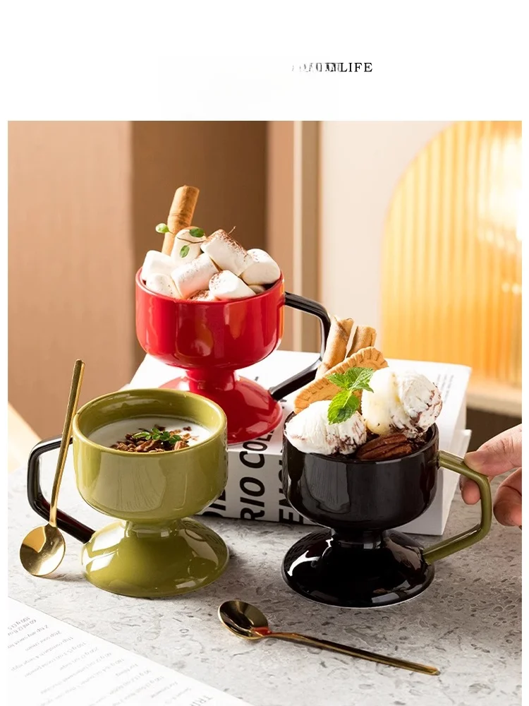 Tlife Ceramic Cup High Aesthetic Value Ice Cream Cup Yogurt Cup Dessert Cup Waist-Cinching Nordic Style Adult Home Use Gift Box
Tlife Ceramic Cup High Aesthetic Value Ice Cream Cup Yogurt Cup Dessert Cup Waist-Cinching Nordic Style Adult Home Use Gift Box